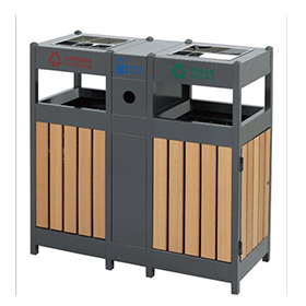 木製素材の屋外用ゴミ箱HW-307